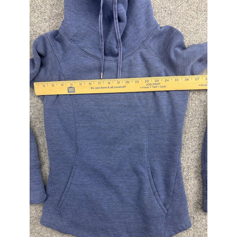 Marmot Hoodie Sweatshirt Womens XS Blue Fleece Pullover Kangaroo Pocket - Picture 5 of 7